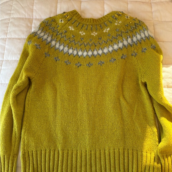 J. Crew Embellished Fair Isle Wool Sweater - Picture 5 of 7